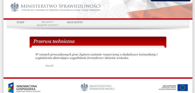KRS Błąd
