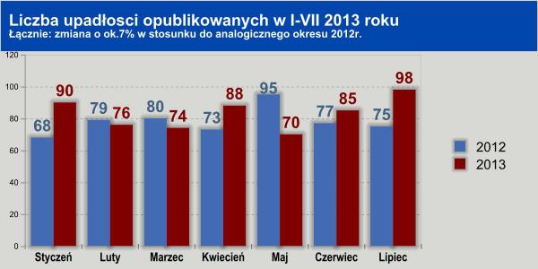 Liczba upadłości 2013